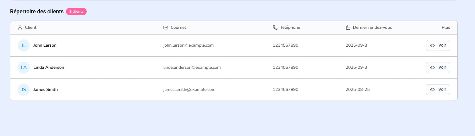 Gestion des clients