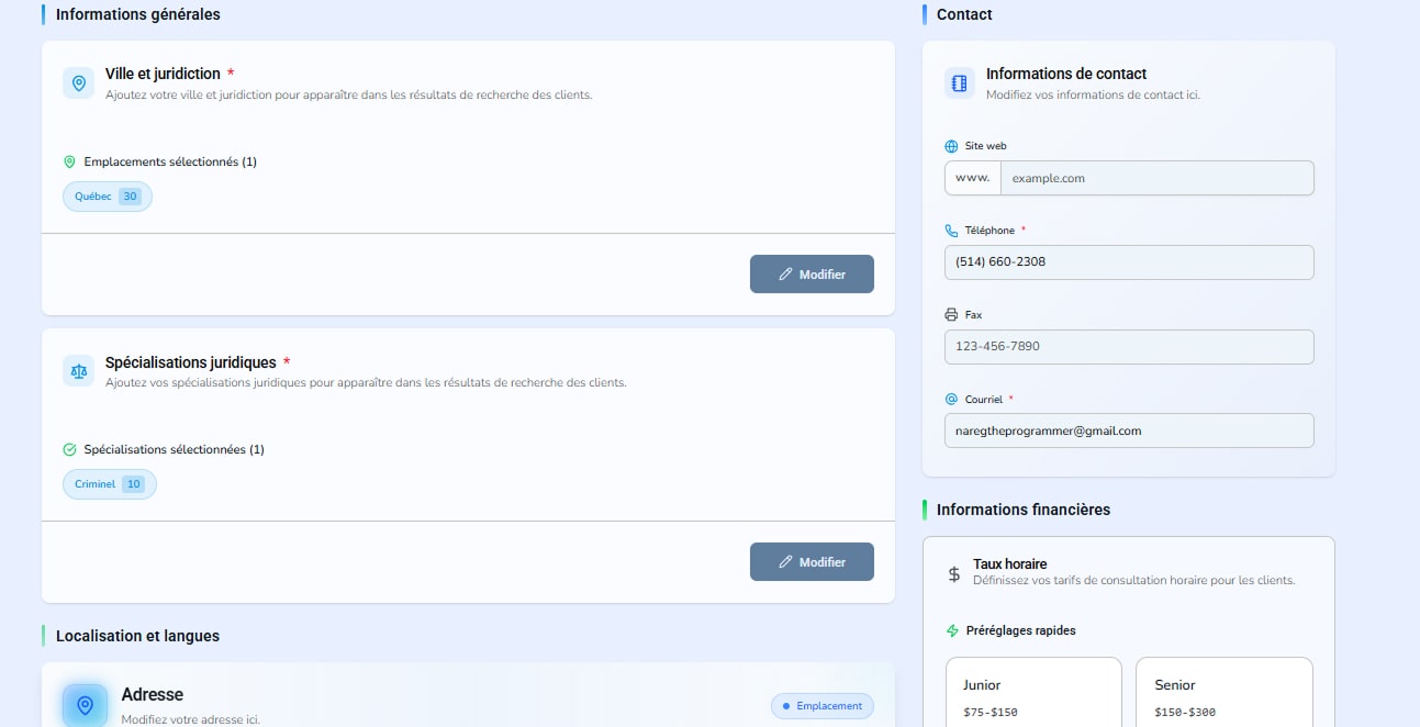 Profil professionnel